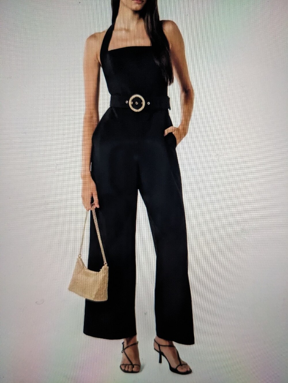 🆕 EVER NEW Remmie Halter Black Jumpsuit